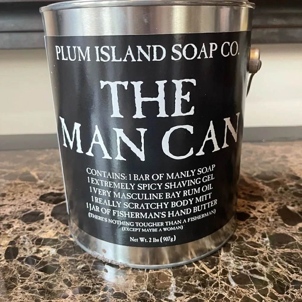 Plum Island Soap Co “The Man Can” Gift Set NEW Men’s Grooming Kit Paint Can
